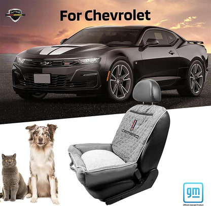 Seat Armour Pet2Go Grey Car Pet Bed and Seat Cover – Soft, Comfortable Travel Bed for Pets – Universal Fit, Easy to Install, Machine Washable