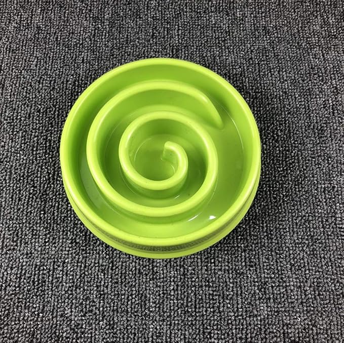 WenYing Slow Feeder Puzzle Dog Bowls, Interactive Bloat Stop Busy Bowl, Food Water Fun Feeding, Non-Slip Anti Choke Healthy Diet Bowls (Green 2)
