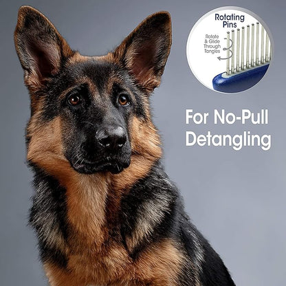 Magic Coat Four Paws Comb with Rotating Pins Dog Brush Removes Tangles and Mats