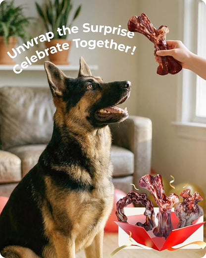 Dog Toys for Aggressive Chewers: 3 Pack Dog Chew Toys, Indestructible Dog Toy for Medium Large Dogs, Tough Dog Toys to Keep Them Busy, Chew Toys for Dogs, Bacon Flavor