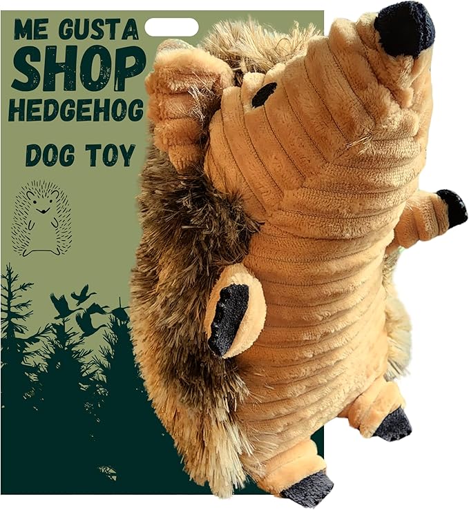 Hedgehog Dog Toy Plush | Squeaky Plush Toy for Small | Medium & Large Dogs | Animal Pet Plush Toy Teething and Aggressive Chewers | Small and Large Dog
