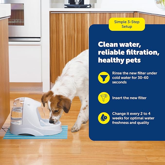 PetSafe Drinkwell Replacement Carbon Filters - Activated Carbon Cat Water Fountain Filter for Clean & Fresh Water & Better Taste - Fountain Cartridge Refill - 3 Pack
