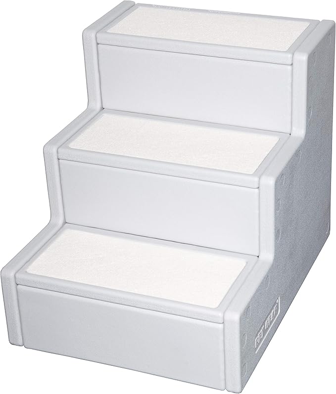 Pet Gear Pet Step III & IV Pet Stairs for Small Dogs and Cats up to 50 pounds, Lightweight, No Tools Required, 13 Colors to Choose from, Essential Grey, 3 Steps