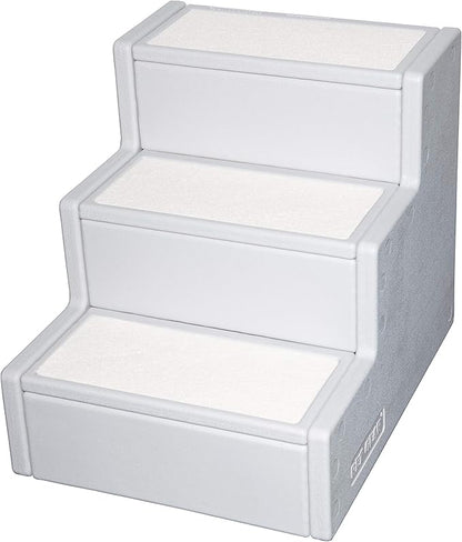 Pet Gear Pet Step III & IV Pet Stairs for Small Dogs and Cats up to 50 pounds, Lightweight, No Tools Required, 13 Colors to Choose from, Essential Grey, 3 Steps