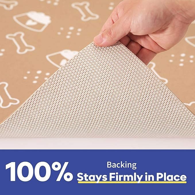 Cooyes Large Dog & Cat Food Mat 16"×24", Ultra-Absorbent Dog Bowl Mat for Food and Water, Pet Feeding Mat with Non-Slip Back, Pet Placemats with Water-Locking Bottom That Protects Floors