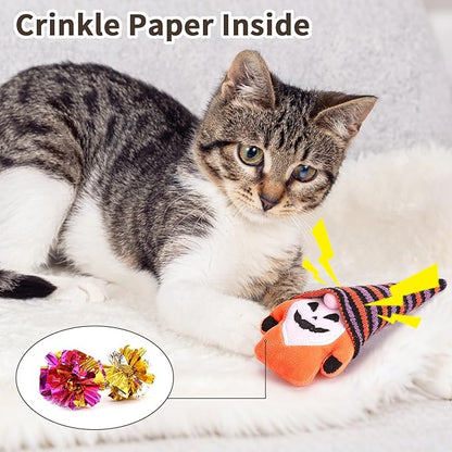 Retro Shaw Cat Toys Gnomes, 3 Pack, Catnip Toys for Indoor Cats Kitty Kicker Chew, Safe Teeth Cleaning Interactive Kitten Toy for All Pet Breeds, 6.7 Inches