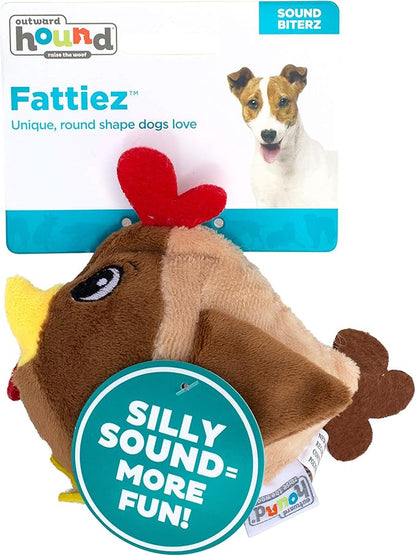 Outward Hound Fattiez Chicken Plush Squeaky Dog Toy, XS