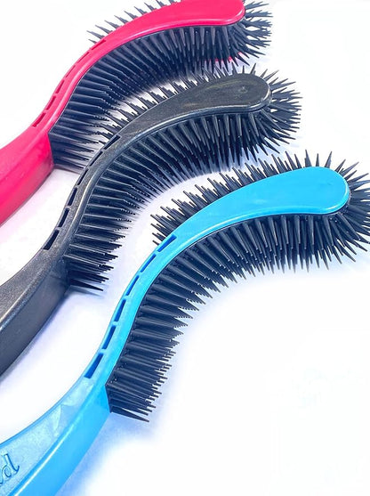Cat Brush, Blue. Designed for Comfort, Created for Cats and Dogs. Ergonomic shape promotes stress free grooming. Great for long to short haired cats. Made in the USA.