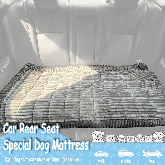 XINYI Dog Car Seat Cover for Back Seat, Dog Bed for Car, Non-Slip Sofa and Travel Pet Mat, Soft and Comfortable, Easy to Clean(Gray, 27.6" X 59.1")