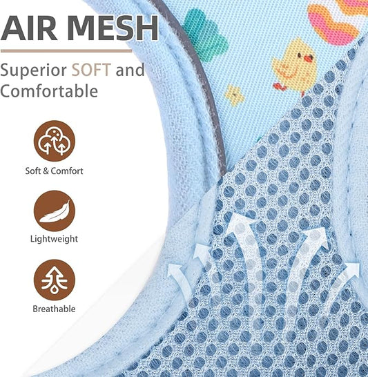 PUPTECK Soft Mesh Dog Harness and Leash Set Pet Puppy Cat Comfort Padded Vest No Pull Harnesses, Easter Blue, S