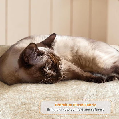Yaheetech 64.5in Cat Tree Cat Tower Scratching Post, Plush Cover Cat Condo Bed Furniture with Hammock, Platform, Perch for Extra Large Cats as Playing House