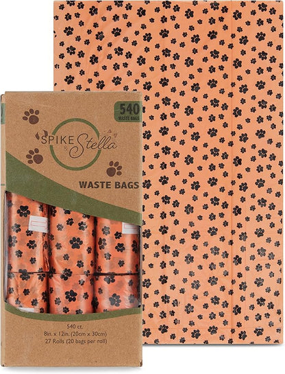 Spike and Stella Heavy-Duty Dog Waste Bags – Leak-Proof Poop Bags, Strong, Durable, Reliable Dog Poop Bags, Bulk Pack (540, 640, 720 Count)