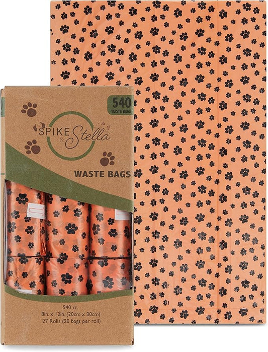 Spike and Stella Heavy-Duty Dog Waste Bags – Leak-Proof Poop Bags, Strong, Durable, Reliable Dog Poop Bags, Bulk Pack (540, 640, 720 Count)