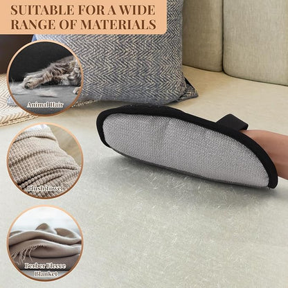 2 Pcs Electrostatic Hair Removal Glove, Reusable Pet Hair Remover Gloves with Tool
