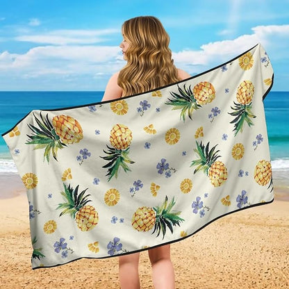 SEANATIVE Pineapple Seat Cover Towel, Sweat Carseat Protector, Car Towel Cushion Cover Perfect for Car Truck SUV Seat, Great for Surfing Yoga Gym Workout