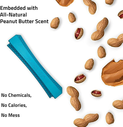 Playology Dog Toys | Dental Chew Stick Gentle on Gums | Jumbo Peanut Butter Scented Toy - Easy to Clean and Made from Non Toxic Materials