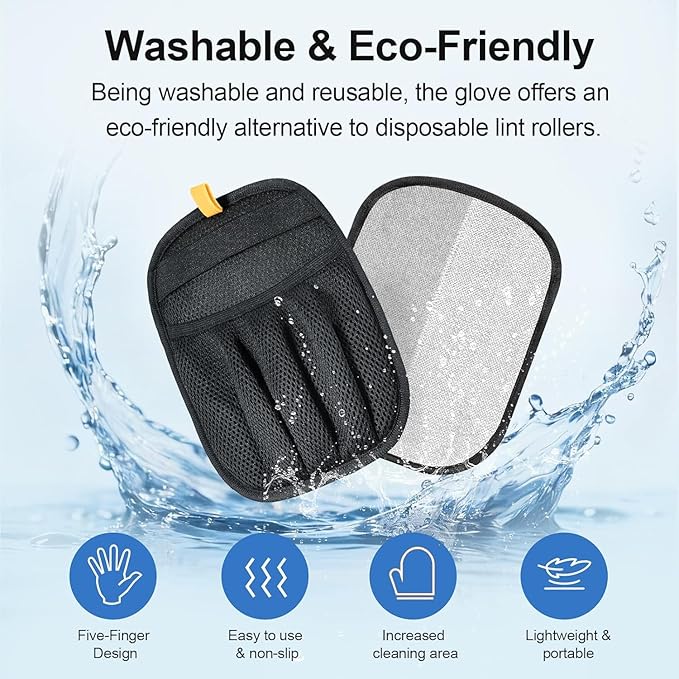 Pet Hair Removal Glove for Cats and Dogs,Premium Upgraded Reusable Electrostatic Pet Hair Gloves, Brush Pet Hair Remover Tool