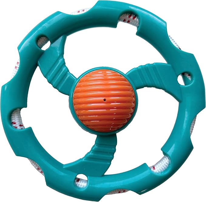 FOUFIT FouFouBrands Hide n Seek Tug-O-Rope Treat Dispensing Nosework Toy for Dogs, Ring