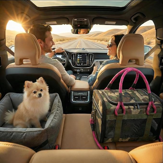 Soft-Sided Dog & Pet Carrier | for Car Rides, Trains, Errands & Daily Outings | Fits Pets Up to 15 lbs | 18" L x 11.5" H | Yorkies, Chihuahuas, Toy Poodles, Maltese & More