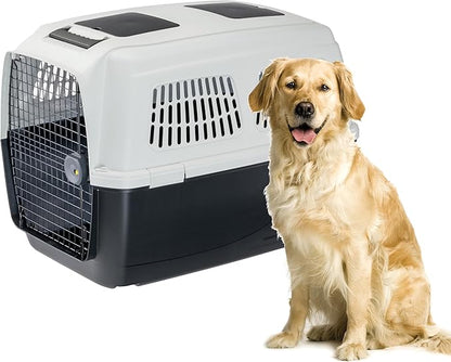 Ferplast Clipper Plus 4-7 Dog Carrier for Medium to Large Dogs. With Object Compartments and Pull-Out Handle