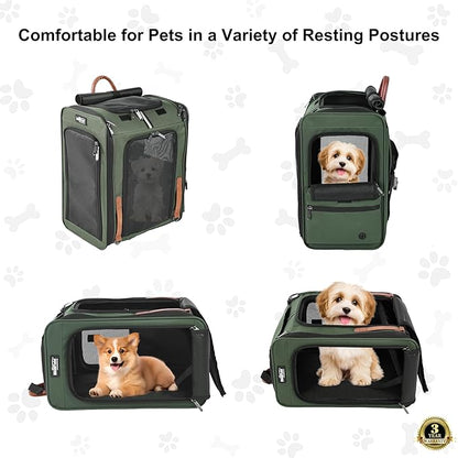 EliteField Deluxe Backpack Pet Carrier (3 Year Warranty, Airline Approved), Travel Soft-Sided Carrier Bag for Dogs, Cats & Small Pets