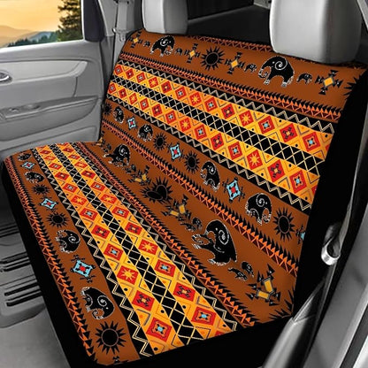 AFPANQZ Elephant Stripes Full Wrap Car Seat Covers Rear Bench Protection Cushion Backseat Mats Against Dirt & Pet Fur Dust-Proof Universal Car Accessories Decoration Set