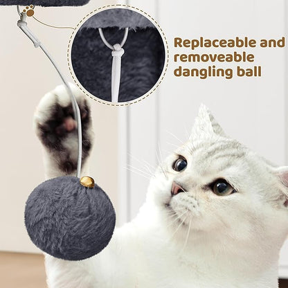 Yaheetech 23.5in Cat Tree Tower, Cat Condo with Sisal-Covered Scratching Posts, Cat House Activity Center Furniture for Kittens, Cats and Pets - Dark Gray