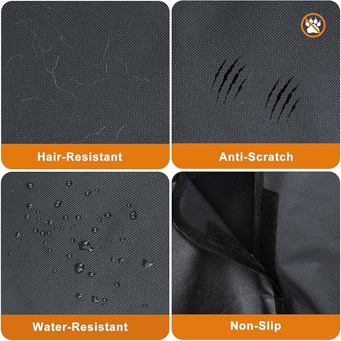 Alfheim Car Boot Liner Protector - Nonslip Waterproof Pet Dog Back Seat Cover - Durable Washable Cargo Cover Mat Travel, Universal for Medium Small Car SUV (Grey)