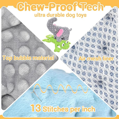 No Stuffing Dog Toys for Aggressive Chewers, Squeaky Dog Toys for Large Medium and Small Dogs, Puppy Dog Chew Toys to Keep Them Busy Pack of 5