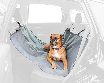 IRIS USA Large Dog Car Seat Hammock Cover, Water-Resistant and Easy Install Fits Standard Size Car Backseat Cover and Protects Against Dirt and Animal Hair for Pet Dog Cat, Gray