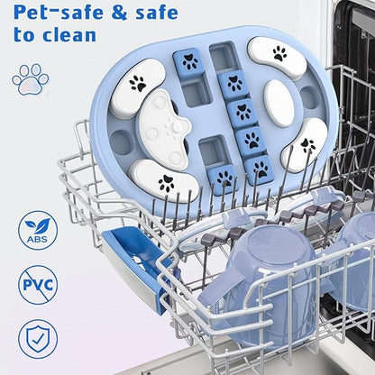 Dog Puzzle Toy, Interactive Treat Puzzle for IQ Training & Mental Stimulation, Non-Slip Slow Feeder Enrichment Boredom Buster for Puppies Small Medium Large Dogs Cats, Gray Gift