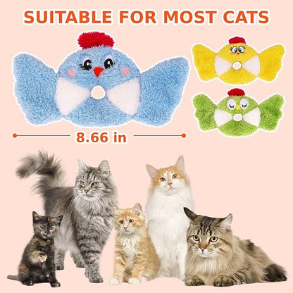 Retro Shaw Bird Cat Toy with Catnip & Silvervine - Interactive Realistic Kitten Toy with Crinkle Sound for Indoor Cats, Best Cat Kick Toy to Satisfy Natural Hunting Instincts