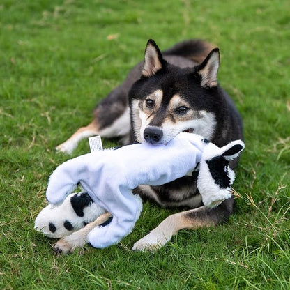 Best Pet Supplies Squeaky Dog Toys with Soft Durable Fabric for Small, Medium and Large Pets Interactive Toy for Indoor Play, Supports Active Biting and Play - Sheep, Cow, Small