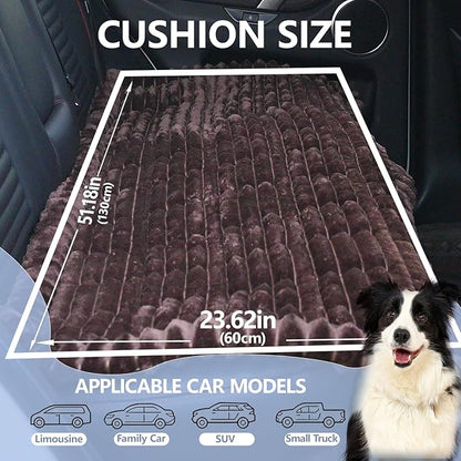 Waterproof Backseat Pet Bed Mat,Soft Plush Pet Seat Cover, Thickened Backseat Dog Bed Mat, Washable & Non-Slip Travel Pet Mat for Small Medium Dogs, Fits Car, Truck & SUV