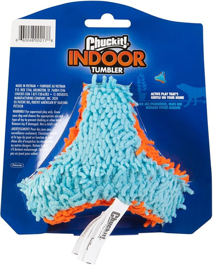 Chuckit! Indoor Fetch Tumbler Toy for Dogs - Interactive Dog Toys for Boredom, 4.5 Inch, Orange and Blue