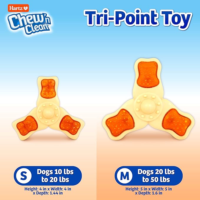 Chew ‘n Clean Chew Toy and Treat in One Chicken Flavored Tri-Point Dog Toy, Small