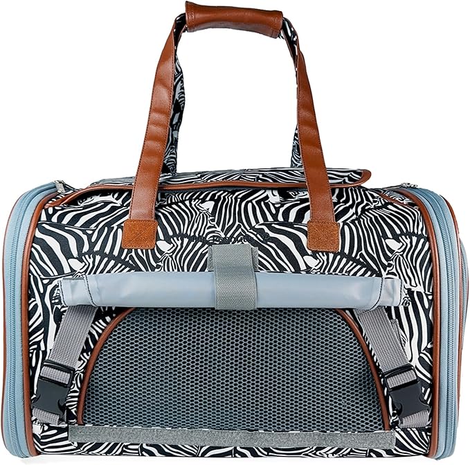 Mr. Peanut’s Gold Series Standard Size Expandable Pet Carrier (Zzzebra)