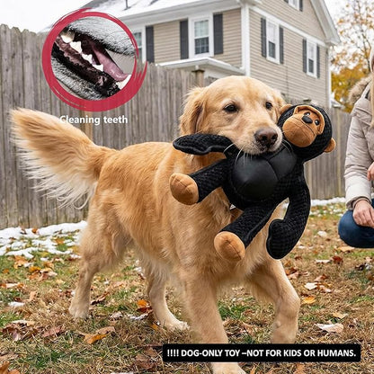 Plush Stuffed Squeaky Dog Toys, Dog Toy Medium、Large Breed, Dog Chew Toys for Non-Aggressive Dogs,Chew Dog Toys to Keep Them Busy,Solomon，11" x 11" Gorilla