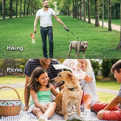 Dog Water Bottle, Widen Sink Portable Dogs Water Dispenser 17oz, Leak Proof, Outdoor Drink Bottles Cat, Puppy, Pet, Essential Items for Travel, Walking, Hiking, Dog Accessorie (Orange, 17oz)