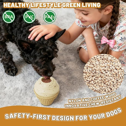 Indestructible Frozen Treat Dispenser Dog Chew Toy, Interactive Enrichment Dog Toy for Small Medium Large Dogs.Dog Puzzle Toy for Indoor Outdoor Play