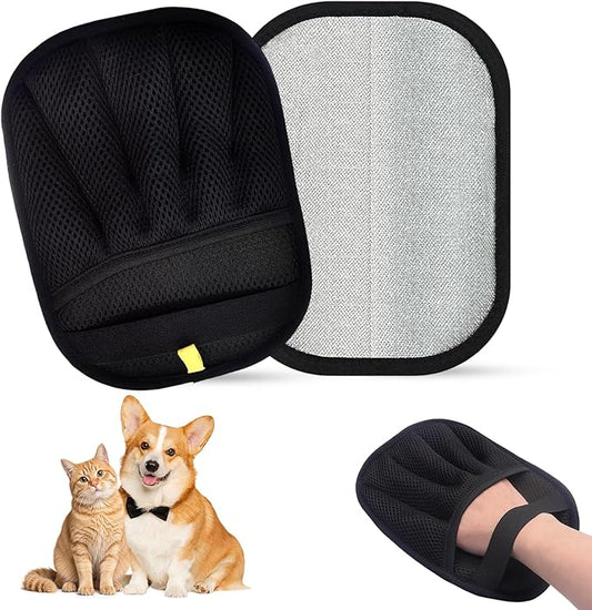 Pet Hair Removal Gloves for Cats & Dogs, 5-Finger Electrostatic Reusable Brush for Furniture, Carpet, Clothing & Car Seats - Washable Pet Hair Remover Tool (1 Piece)