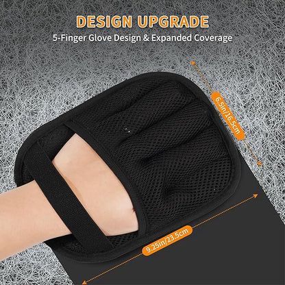 3/4PCS Pet Hair Removal Glove for Cats & Dogs,Upgraded Five-Finger Electrostatic Pet Hair Remover Glove, Reusable Magic Brush Pet Hair Removal Tool for Laundry, Couch, Carpet & Car Seat (black 4pcs)