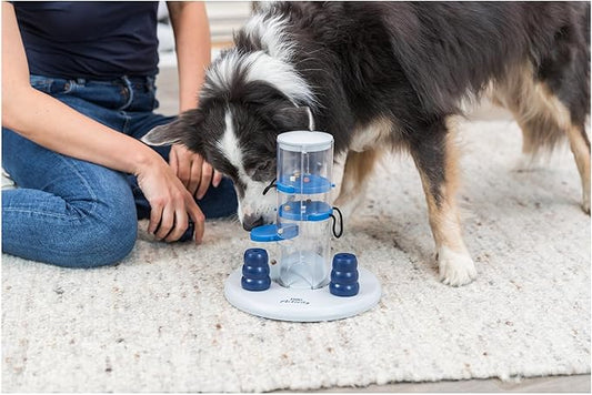 TRIXIE Gambling Tower Dog Activity Interactive Toy, Level 2 Food Puzzle Game, Brain Teasing Treat Dispenser, IQ and Mental Development Toy for Smart Dogs, Enrichment Toy for Boredom Busting