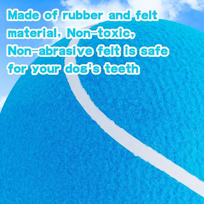 Big Tennis Ball for Dogs, Giant Dog Tennis Ball Toy Large Outdoor Sports Gift for Small Medium Large Dog (Sky Blue, 9.5 inch)