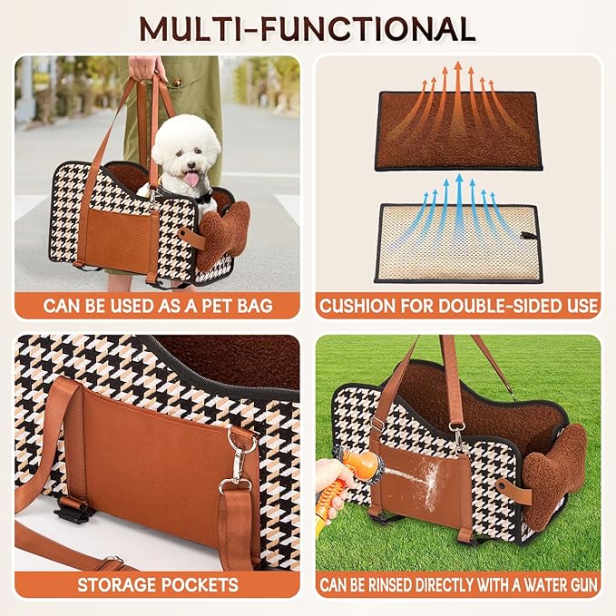 TKYZ Center Console Dog Car Seat,Pet Puppy Car Seat,Middle Console Dog Armrest Booster Seat for Small Dogs