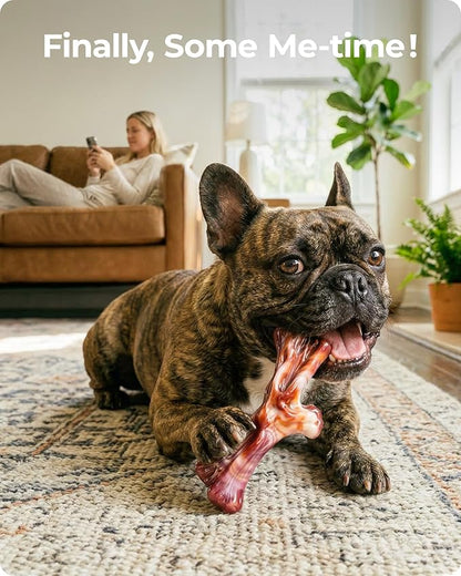Dog Toys for Aggressive Chewers: 3 Pack Dog Chew Toys, Indestructible Dog Toy for Medium Large Dogs, Tough Dog Toys to Keep Them Busy, Chew Toys for Dogs, Bacon Flavor