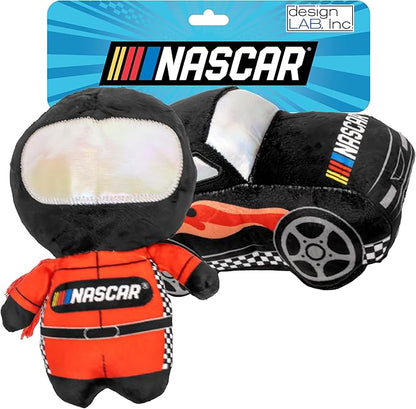 design LAB, Inc. NASCAR Official Merchandise | NASCAR Toy Racecar & Driver Character - Driver Essentials | Plush Toys for Dogs