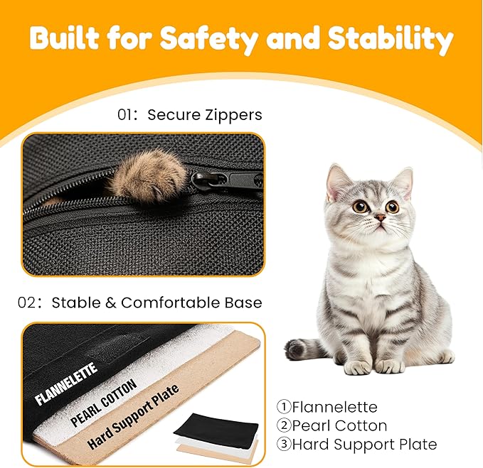 Simple Deluxe Airline-Approved Cat Carrier, 17" x 12" x 12", Soft-Sided Pet Carrier for Cats, Small Dogs, Kittens & Puppies up to 17 lbs, Durable & Collapsible Travel Carrier, Black