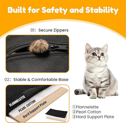 Simple Deluxe Airline-Approved Cat Carrier, 17" x 12" x 12", Soft-Sided Pet Carrier for Cats, Small Dogs, Kittens & Puppies up to 17 lbs, Durable & Collapsible Travel Carrier, Black