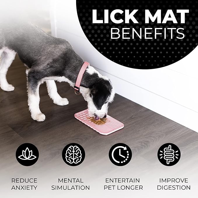 Pup Culture Dog Lick Mat for Dogs, Feeding Pad for Anxious Pets Plus 4 Different Puzzles for Mental Stimulation for Dogs - Supports Mental, Dental, and Digestive Health, Bite Resistant and Heavy Duty